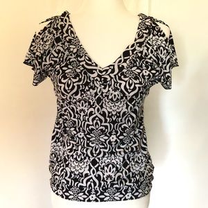 INC Dressy Boho Cold Shoulder Top